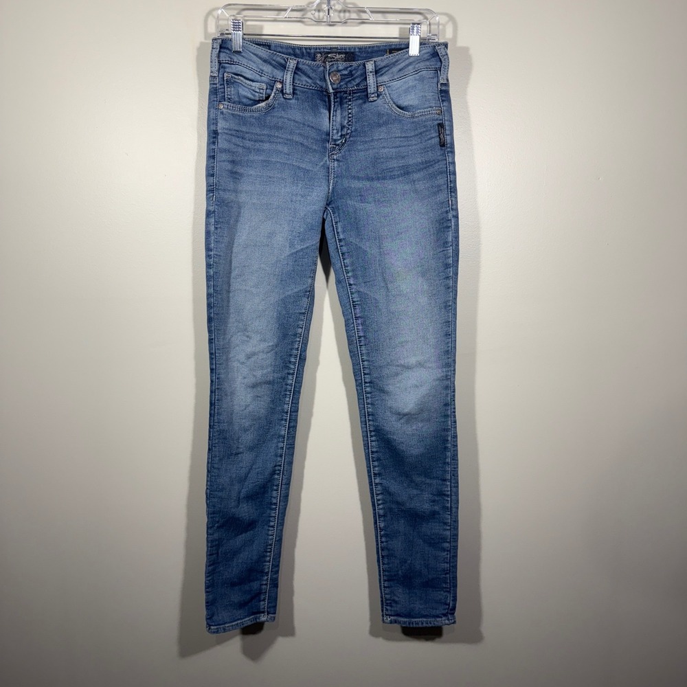Silver Jeans Aiko High Skinny Joga Jeans Size 27 Light‎ Wash Denim